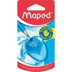 Taille crayon gaucher MAPED avec réserve I-Gloo bleu